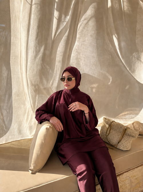 Brise satin Bordeaux