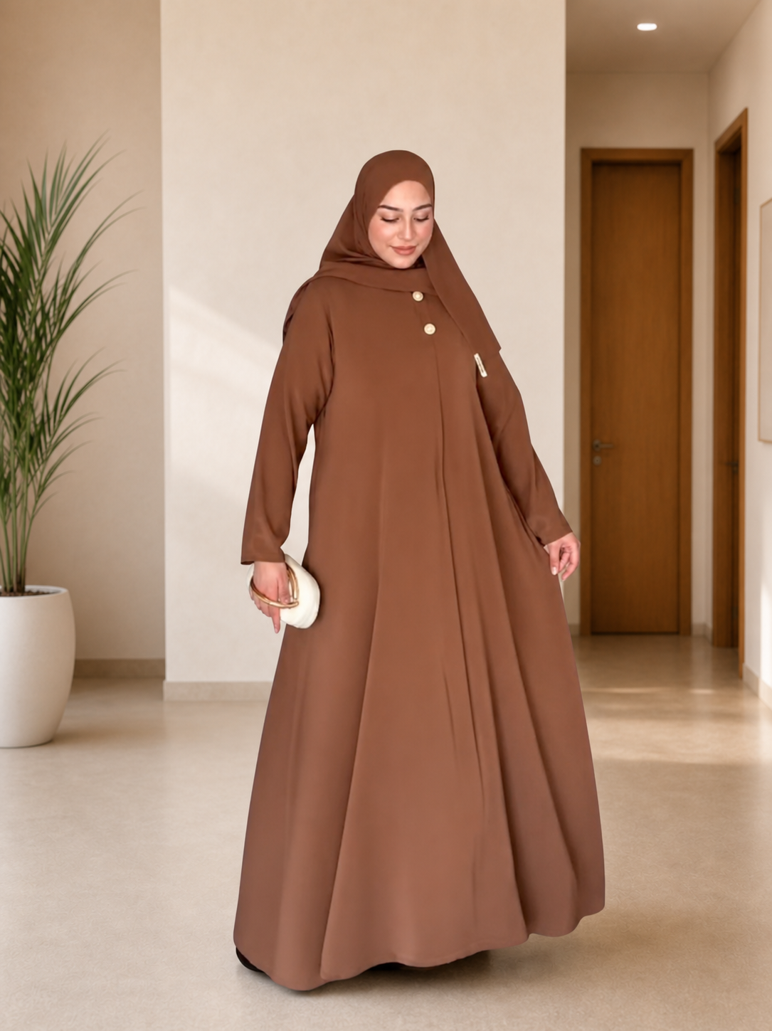 Abaya & Châle Doha Mode - Caramel