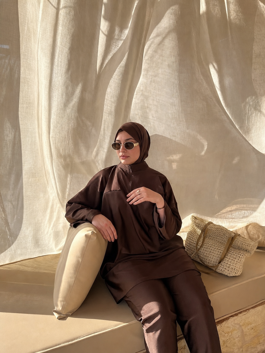 Brise satin Marron