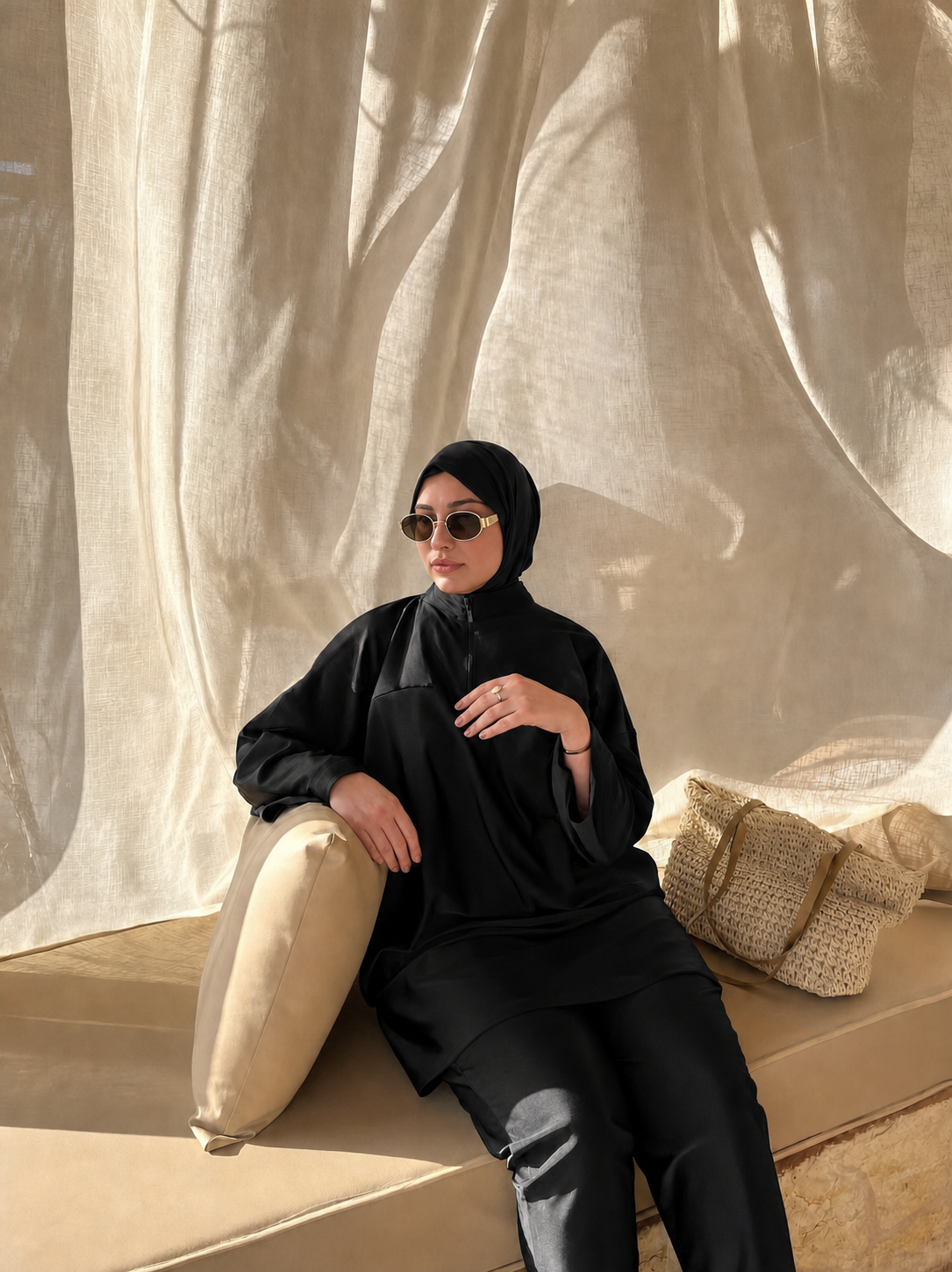 Brise satin Noir