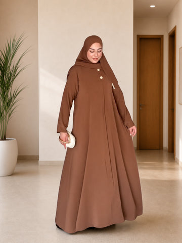 Abaya & Châle · coloris Caramel