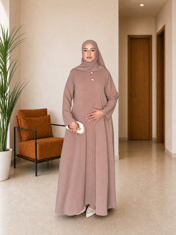 Abaya & Châle · coloris Taupe